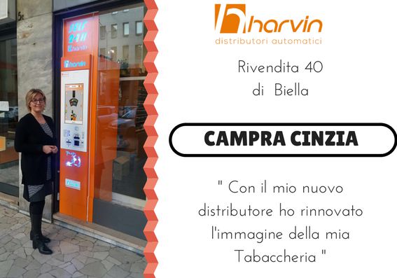 distributore automatico tabacchi touch screen harvin SPC biella